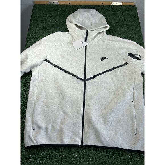 Nike Tech Sports Fleece Zip Up Hoodie Grey Men's Size 2XL - Picture 9 of 13